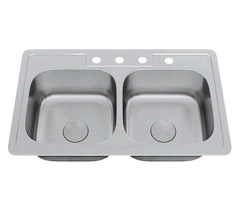 Top Mount Double Bowl Kitchen Sink