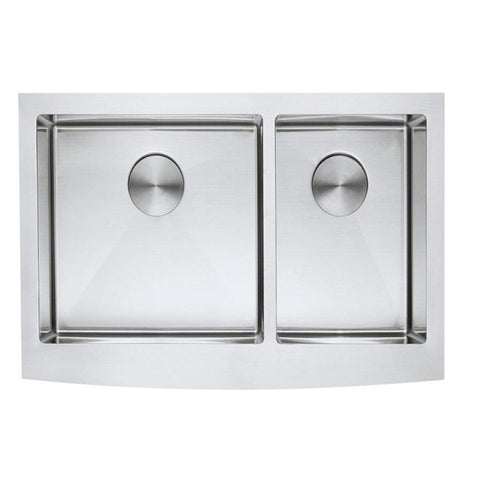Allora USA - KH-3321F-D-R15 Farmhouse Stainless Steel Kitchen Sink