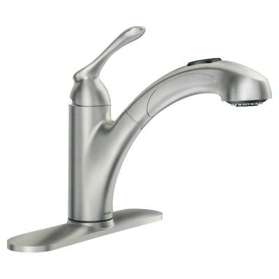 Moen Banbury Single-Handle Pull-Out Sprayer Kitchen Faucet in Spot Resist Stainless - KralSu Sink and Faucet Supplies