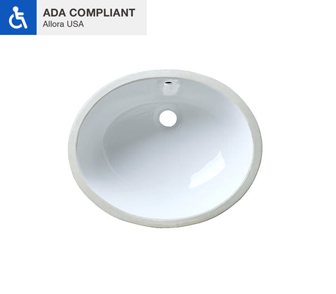 Allora USA - ADA-1417 - 17" x 14" x 5" Vanity Sink Series - White