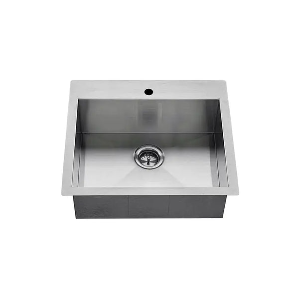Allora USA - KH-2522-9-S-R0-DM Dual-Mount Stainless Steel Single Bowl Kitchen Sink