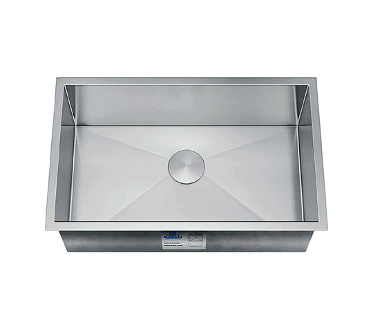 Allora USA - KH-3018 - 30" x 18" x 10" Undermount Bowl Handmade Stainless Steel Kitchen Sink