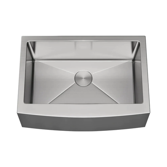 Allora USA - KH-3321F - 33" x 21" x 10" Farmhouse Single Large Bowl Stainless Steel Kitchen Sink