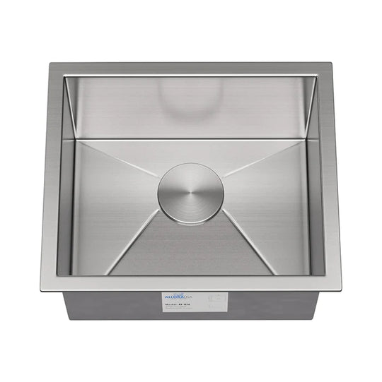 Allora USA - KH-1518 - 15" x 18" x 8.5" Handmade Undermount Single Bowl Stainless Steel Bar Sink