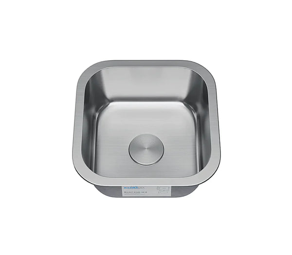 Allora USA - KSN-1616 - 16" x 16" x 8" Stainless Steel Sink