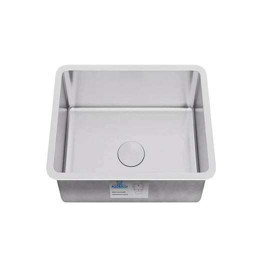 Allora USA KSN-2117-R25 21" x 17" x 9" Undermount Single Bowl Stainless Steel Kitchen Sink with Radius 25