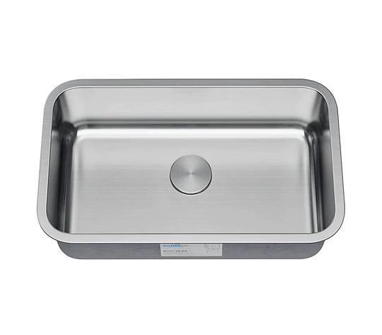 Allora USA - KSN-3018-16 - 30" x 18" x 9" Undermount Single Large Bowl 16 gauge Stainless Steel Kitchen Sink