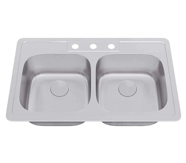 Double Bowl Top Mount Kitchen Sink