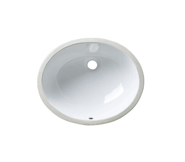 Allora USA VCS-1114 11" x 14" x 7" Under-Counter Series Vanity Sink White