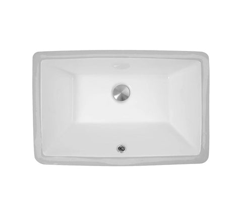Allora USA - VCS-1118 - 11" x 18" x 7" Undermount Rectangular Bathroom Sink With Overflow - White