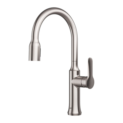 Allora USA - A-715-BN Kitchen Faucet - Single Hole Single Handle Pull Down Kitchen Faucet - Brushed Nickel