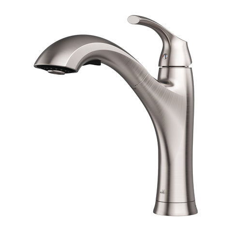 Allora USA - A-720-BN Single Handle Kitchen Faucet in Brushed Nickel