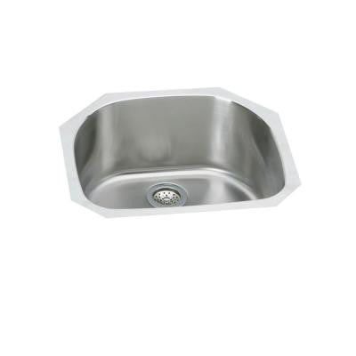 Elkay Signature Plus Undermount Stainless Steel 24 in. 0-Hole Single Bowl Kitchen Sink - KralSu Sink and Faucet Supplies