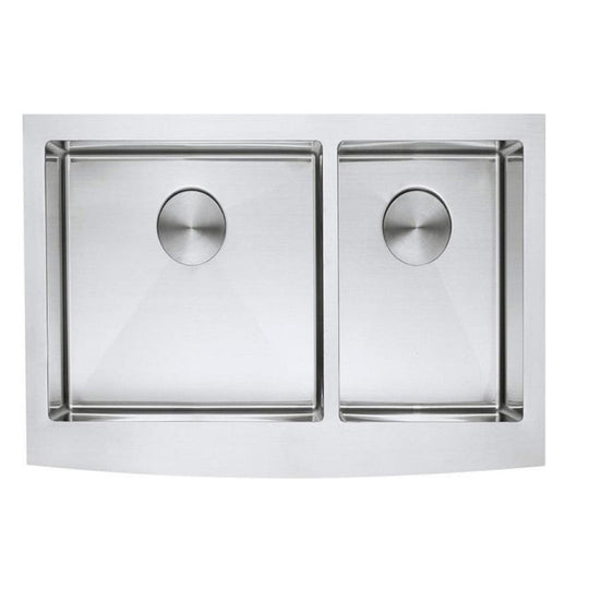 Allora USA - KH-3321F-D-R15 Farmhouse Stainless Steel Kitchen Sink