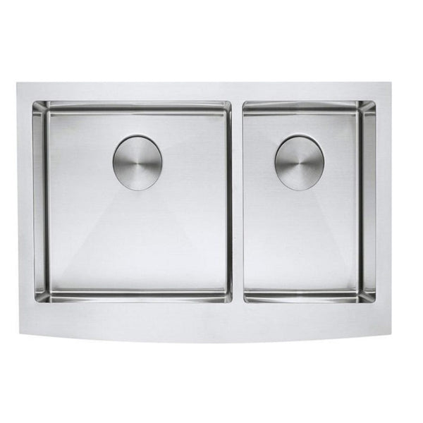 Allora USA - KH-3321F-D-R15 Farmhouse Stainless Steel Kitchen Sink