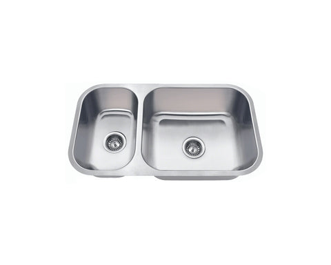 KSN-3218R Undermount Double Bowl Kitchen Sink - KralSu Sink and Faucet Supplies