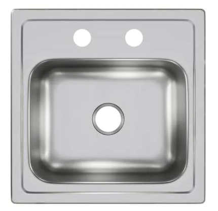 Elkay Neptune All-in-One Drop-In Stainless Steel 15 in. 2-Hole Single Bowl Bar Sink