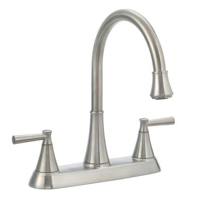 Pfister Cantara High-Arc 2-Handle Standard Kitchen Faucet with Side Sprayer in Stainless Steel - KralSu Sink and Faucet Supplies