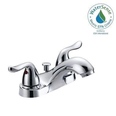 Glacier Bay Constructor 4 in. Centerset 2-Handle Mid-Arc Bathroom Faucet in Chrome - KralSu Sink and Faucet Supplies