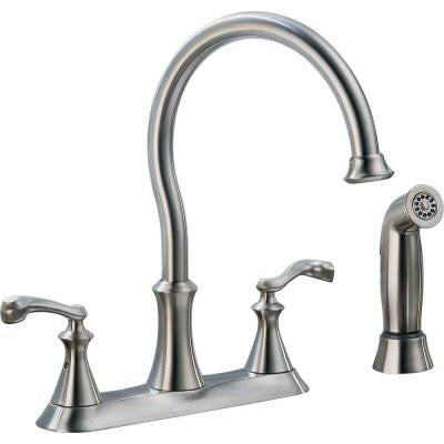 Delta Vessona 2-Handle Standard Kitchen Faucet in Stainless - KralSu Sink and Faucet Supplies