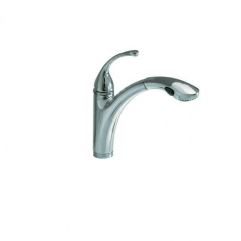 Kohler K-10433-CP Forte Polished Chrome Single-Hole or 3-Hole Kitchen Sink Faucet with 10-1/8" - KralSu Sink and Faucet Supplies