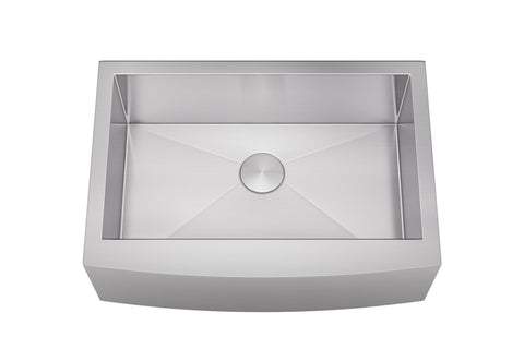 Allora USA - KH-3021F - 30" x 21" Farmhouse Single Large Bowl Stainless Steel Kitchen Sink - KralSu Sink and Faucet Supplies