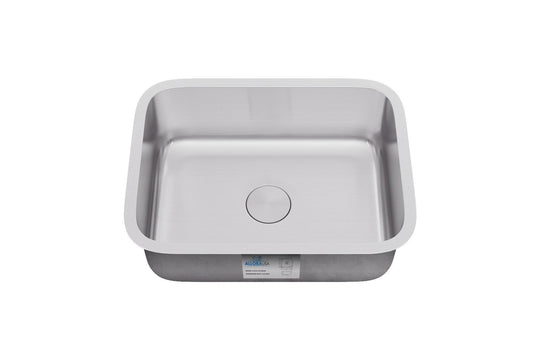 Allora USA - KSN-2318-16 - 23" x 18" x 9" Undermount Single Bowl 16 Gauge Stainless Steel Kitchen Sink