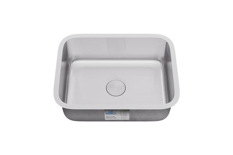 Allora USA - KSN-2318-16 - 23" x 18" x 9" Undermount Single Bowl 16 Gauge Stainless Steel Kitchen Sink - KralSu Sink and Faucet Supplies